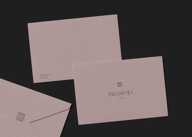 envelope with pencil mockup