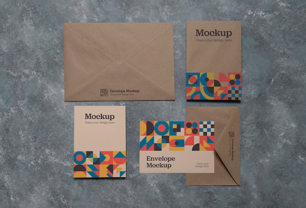 Envelopmodelontwerp met geometrische vormen