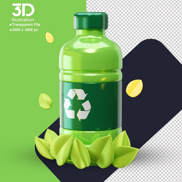 Environment ecology 3d icon ecofriendly plastic