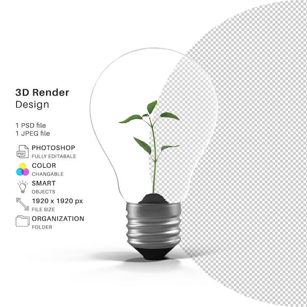 환경 전구 3D 모델링 PSD 파일 현실적인 전구