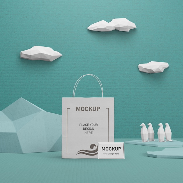 environmental paper bag for ocean day