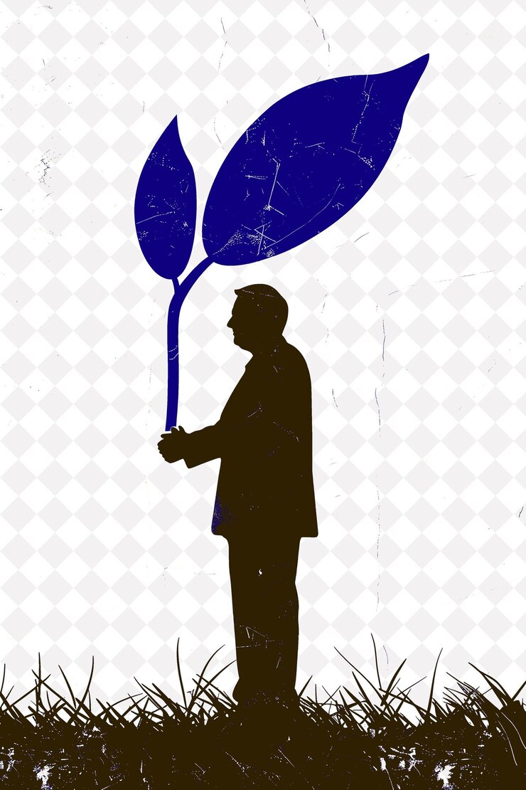 PSD environmentalist presidential candidate portrait with a red flat illustration election campaign