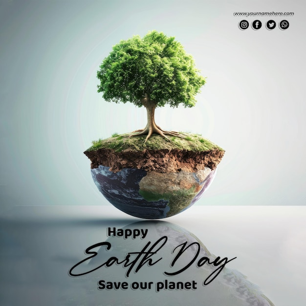 PSD environmentally friendly trees on earth