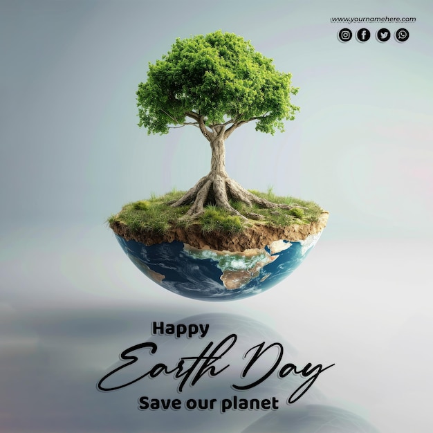 PSD environmentally friendly trees on earth