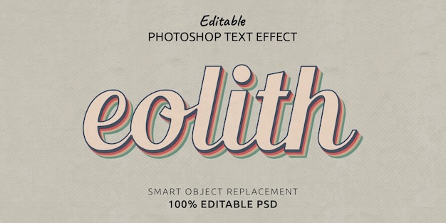 PSD eolith photoshop text effect