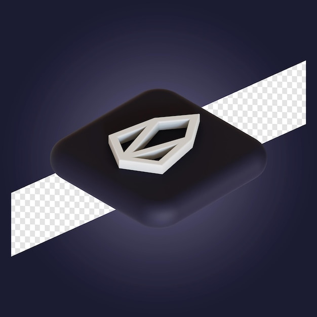 Eos символ криптовалюты логотип 3d иллюстрация