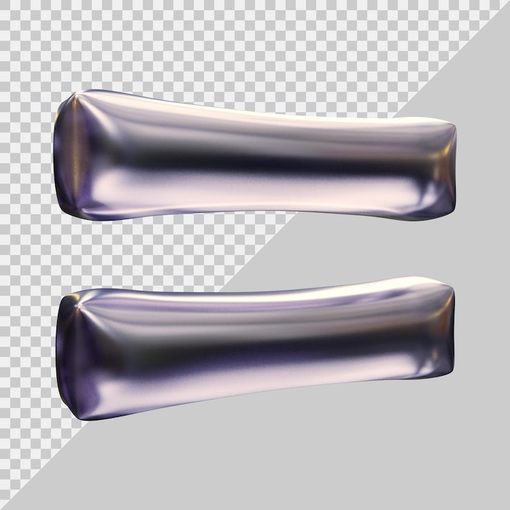 PSD equal sign in 3d render