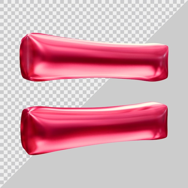 Equal sign in 3d render