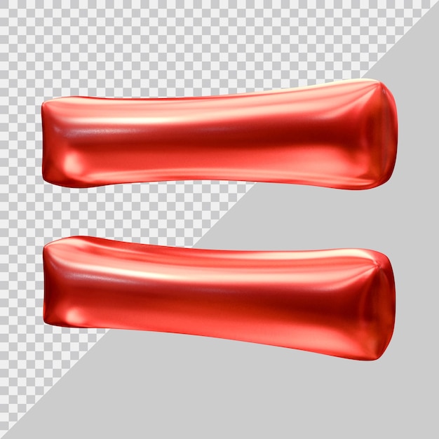 PSD equal sign in 3d render