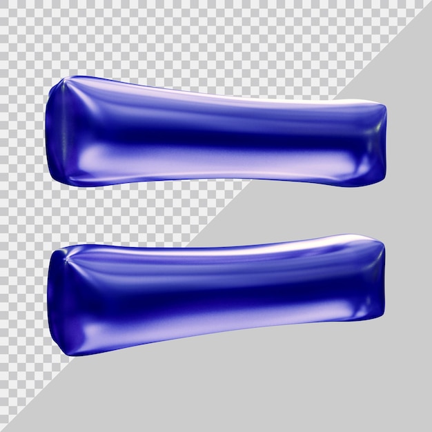 Equal sign in 3d render