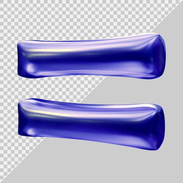 Equal sign in 3d render