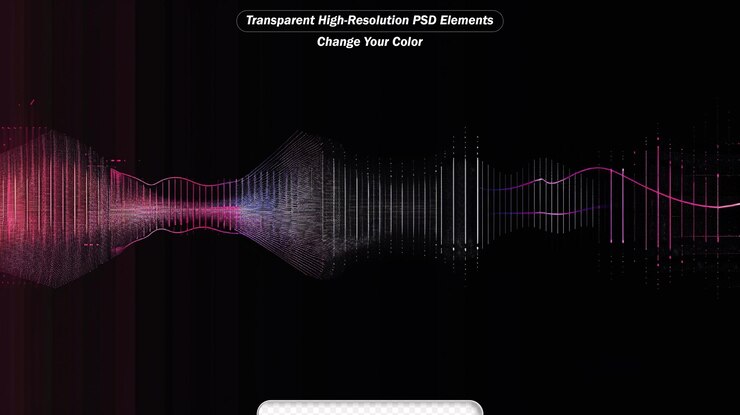PSD equalizer wave on black background