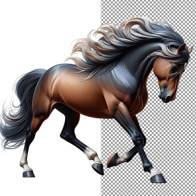 PSD equestrian elegance isolated horse illustration