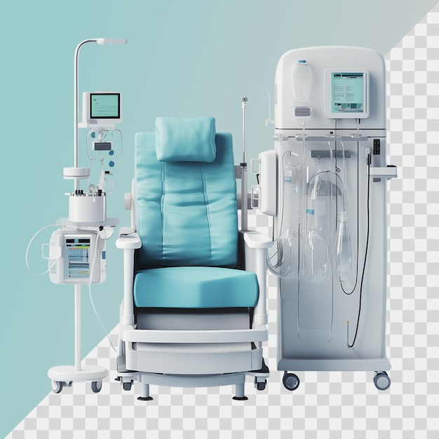 PSD equipment in hospital isolated on transparent background