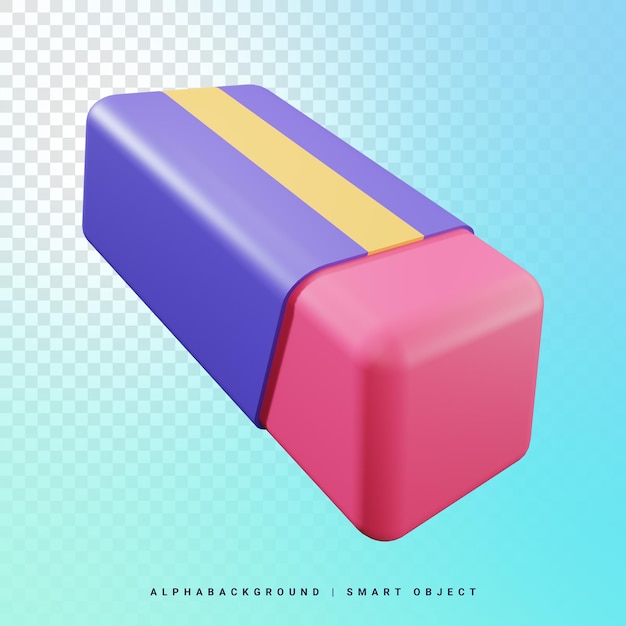 Eraser 3d Icon Illustration