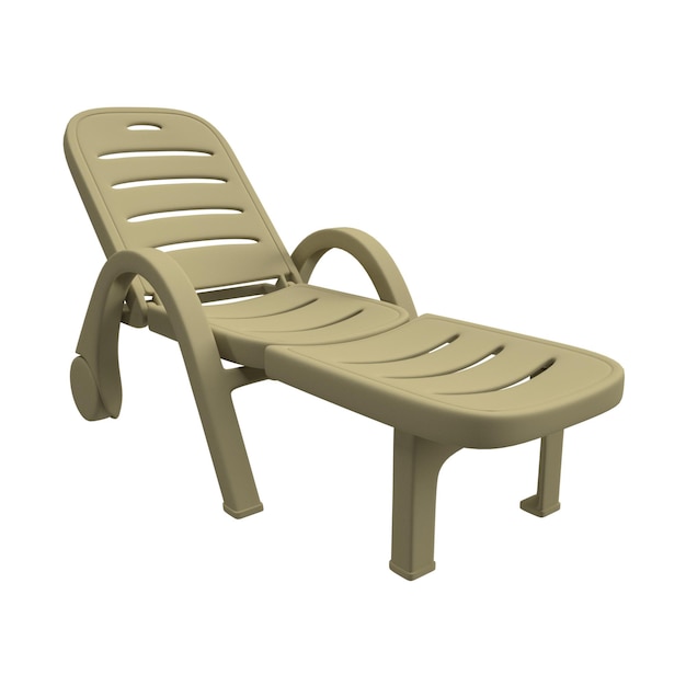 PSD ergonomic expensive brown plastic wicker outdoor lounge chair. seat seen from the front-right.