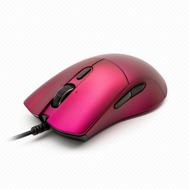 PSD an ergonomic gaming mouse with customizable buttons on transparent background