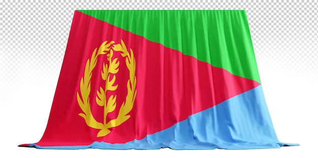 eritrean flag curtain in 3d rendering eritrea's rich history