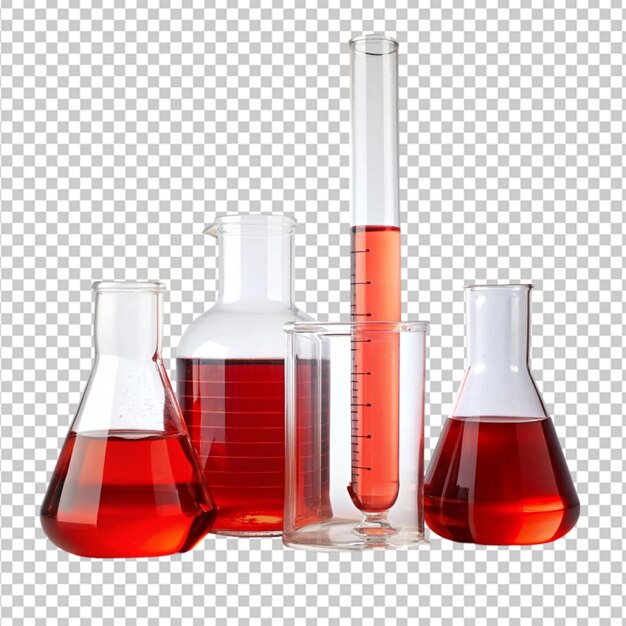 PSD erlenmeyer flask isolated on transparent background