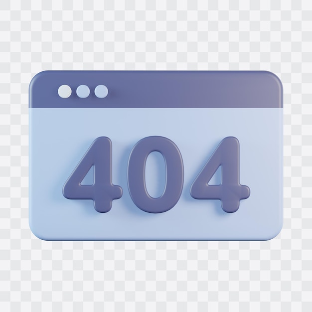 PSD error 404 3d icon