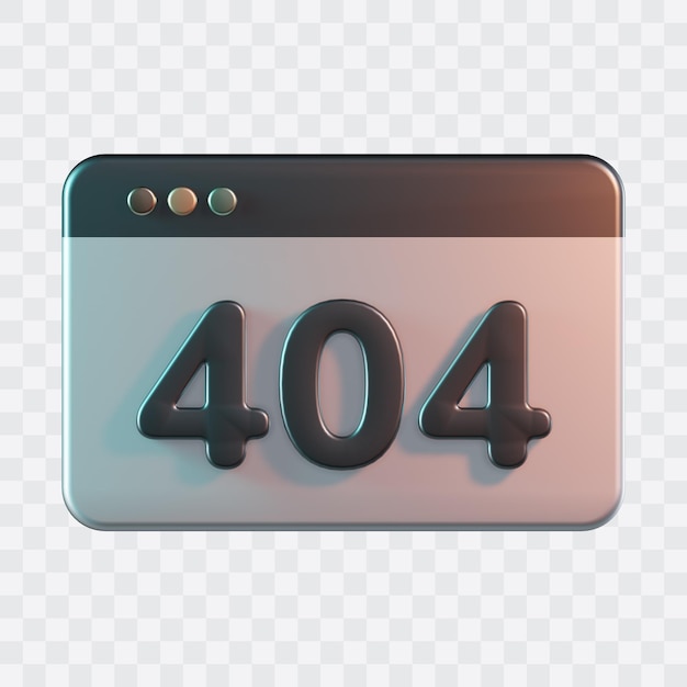 Error 404 3D Icon
