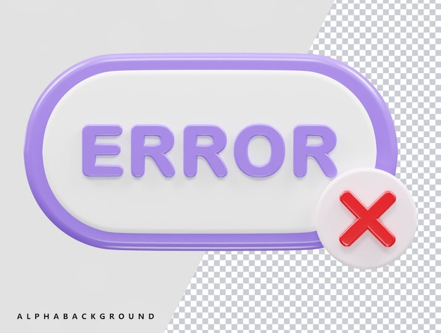 Error 404 icon 3d rendering vector illustration transparent element