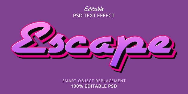 Escape Photoshop Text Effect