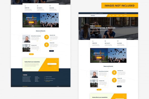 PSD eschool website template design