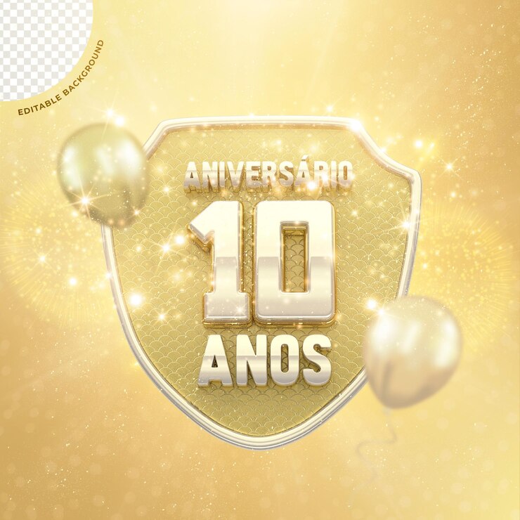 ESCUDO COMEMORATIVO VAN ANIVERSÁRIO 10 ANOS