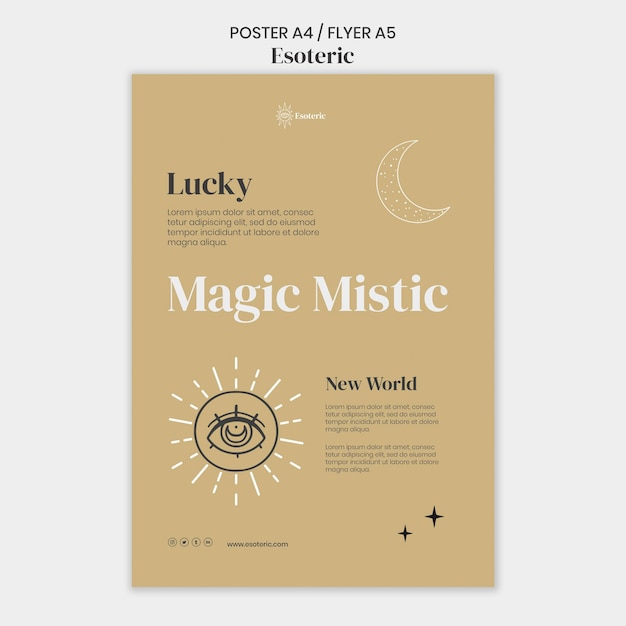 PSD esoteric poster template