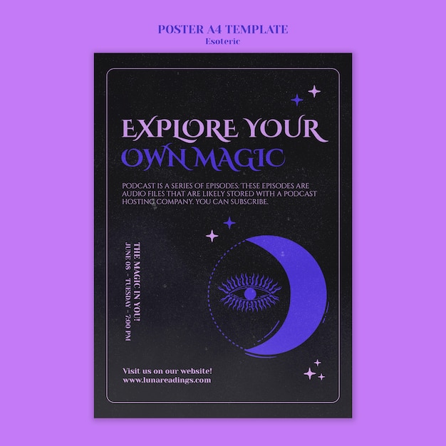 PSD esoteric poster template