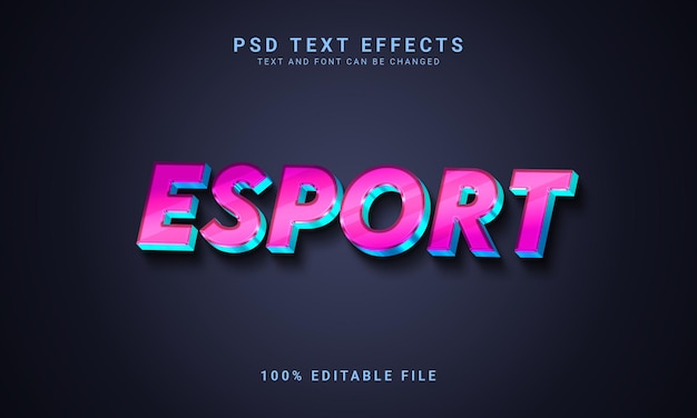 Esport 3d editable text effect