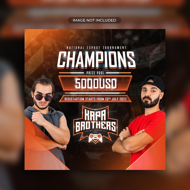 Esport gaming social media and instagram post template