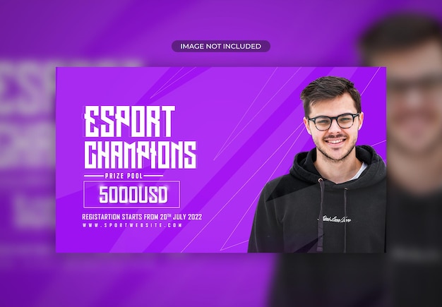 PSD esport gaming social media and web banner post template