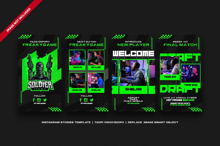 PSD esport instagram stories
