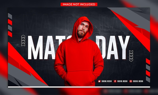 Esport match day gaming social media and web banner post template