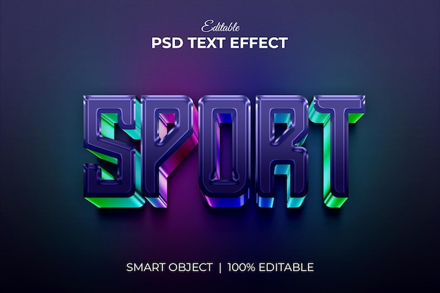 Логотип киберспортивной команды 3d редактируемый макет с текстовым эффектом премиум PSD
