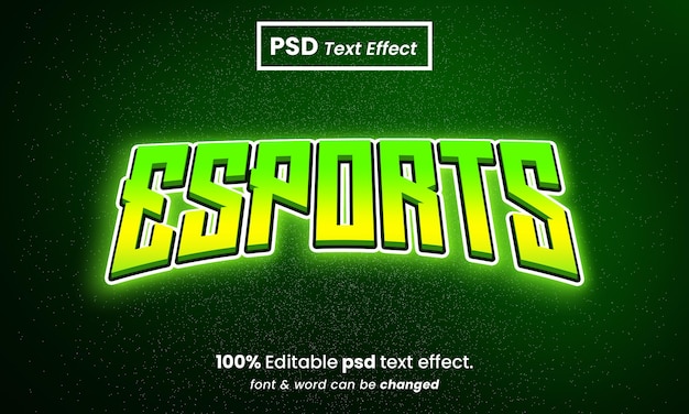 PSD esports 3d effetto testo psd premium modificabile