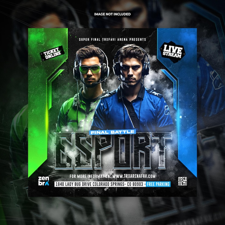 PSD esports battle event social media or flyer template