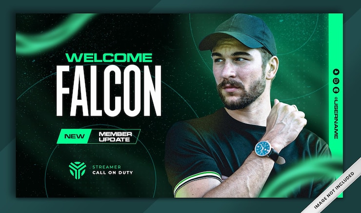 PSD esports gaming-team verwelkomt nieuwe speler-aankondiging social media post-sjabloon
