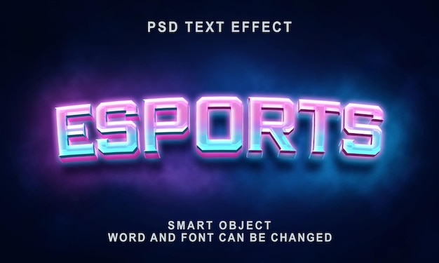 Esports light editable text effect template