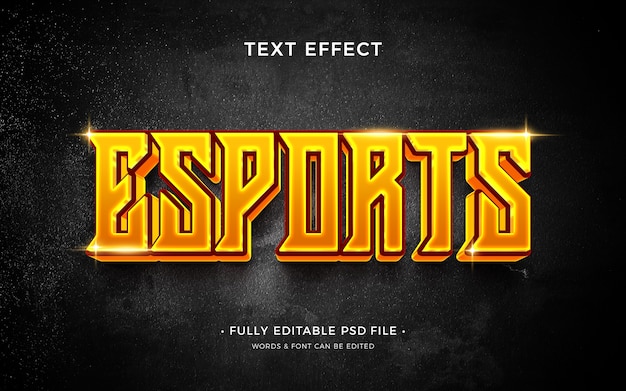 PSD esports teksteffect