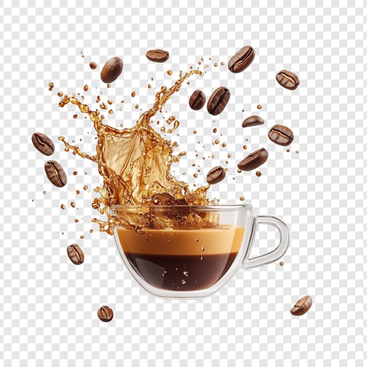 PSD espresso coffee splash a burst of energy and aroma