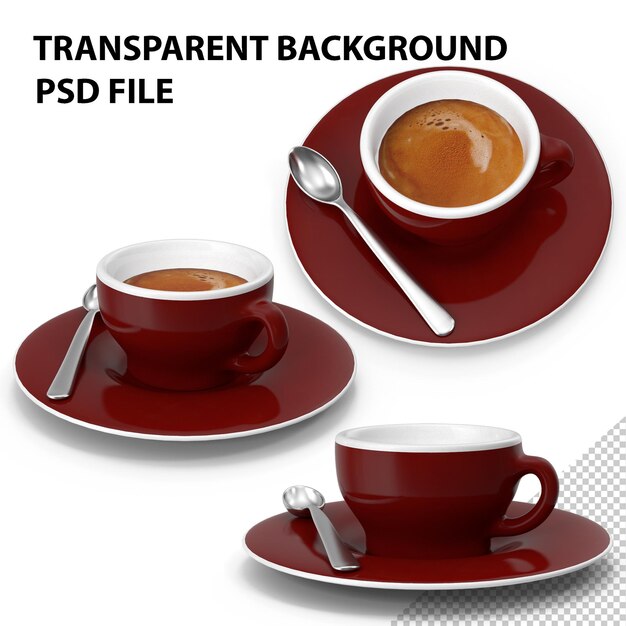 PSD coppa di espresso png