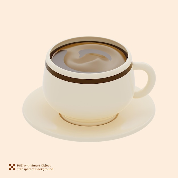 Espresso koffie 3D-weergave