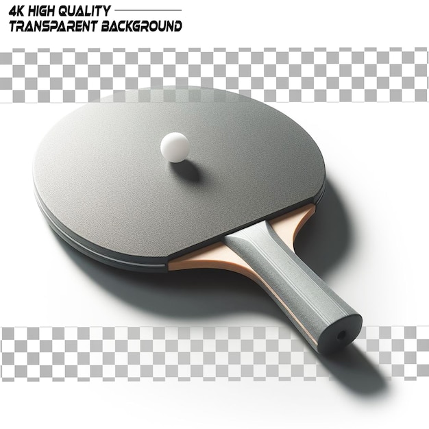 PSD essential equipment for ping pong play on transparent background