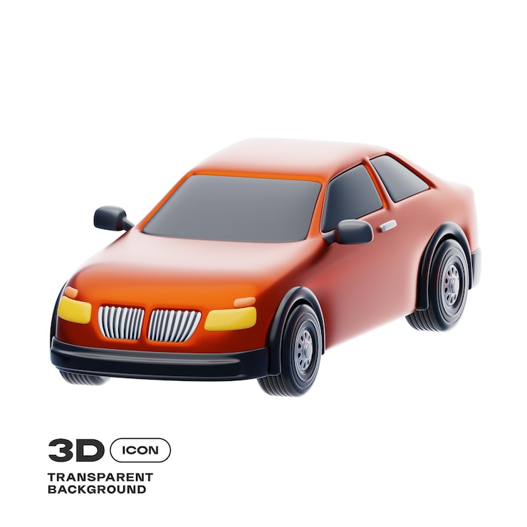 PSD essential vehicle 3d icon png template