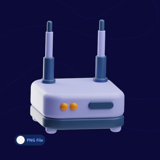 PSD illustrazione del router essenziale 3d
