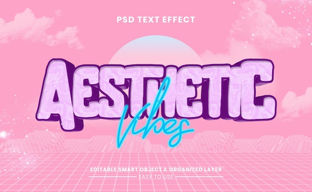 PSD estetyczne wibracje efekt tekstowy