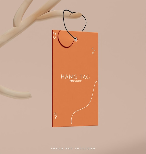 PSD esthetische hangtag-mockup